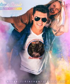 Budweiser Shirt Ferret Lizards Frog Mascot V Neck TShirt