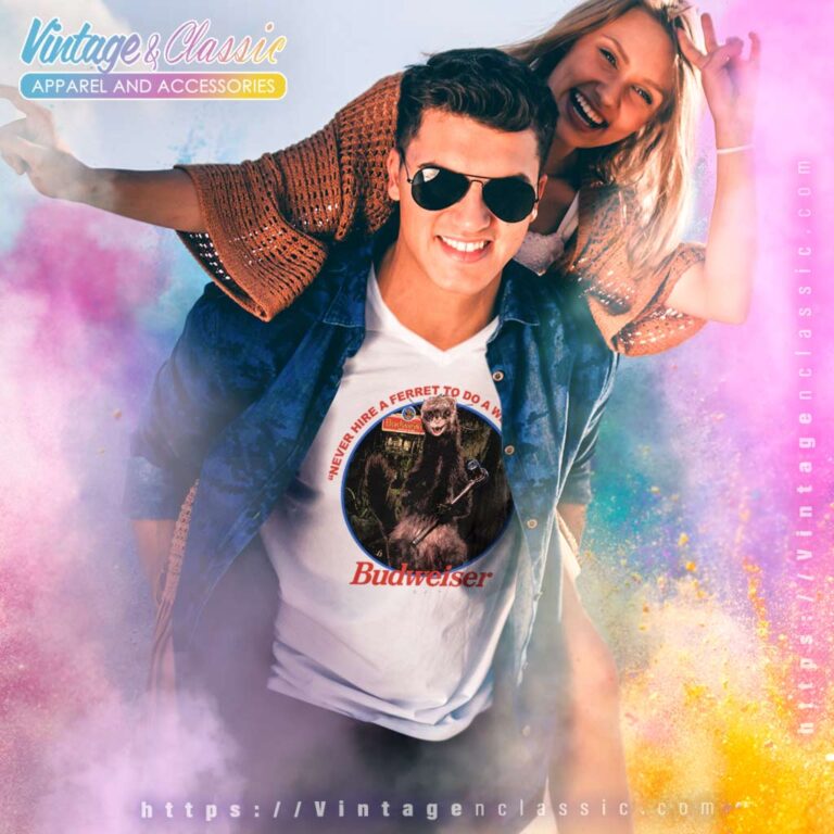 Budweiser Shirt Ferret Lizards Frog Mascot V Neck TShirt Budweiser Shirt Ferret Lizards Frog Mascot V Neck TShirt