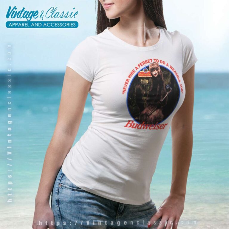Budweiser Shirt Ferret Lizards Frog Mascot Women TShirt Budweiser Shirt Ferret Lizards Frog Mascot Women TShirt