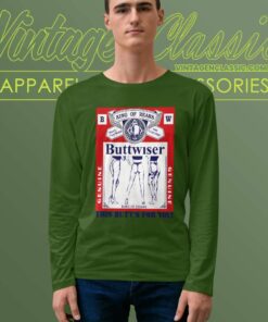 Budweiser Vintage Buttwiser Comedy Shirt 4 Budweiser Vintage Buttwiser Comedy Long Sleeve Tee
