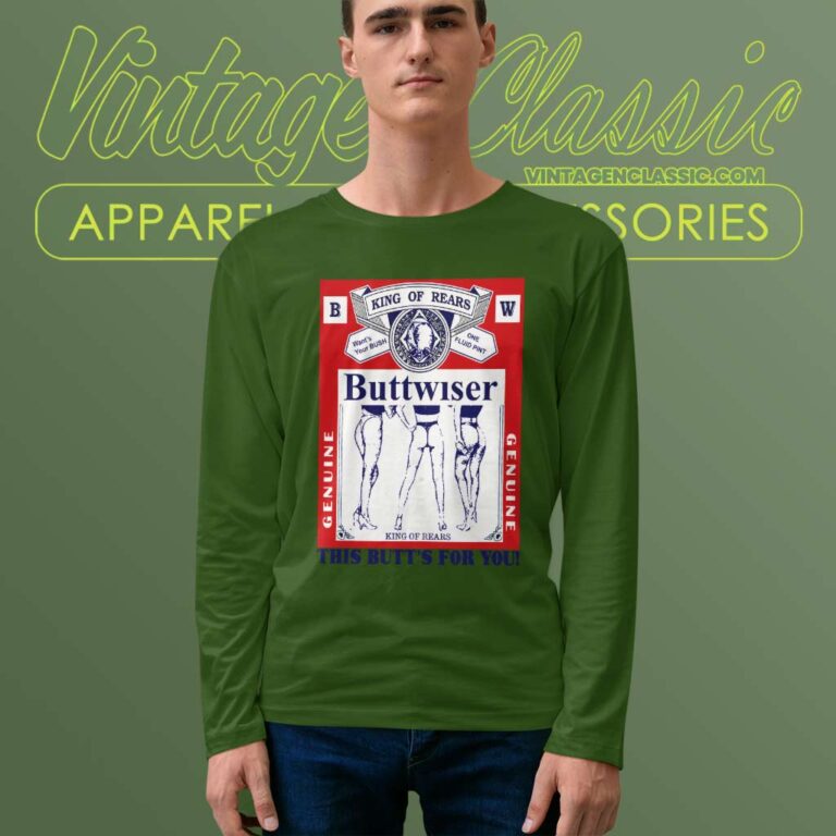 Budweiser Vintage Buttwiser Comedy Long Sleeve Tee Budweiser Vintage Buttwiser Comedy Long Sleeve Tee