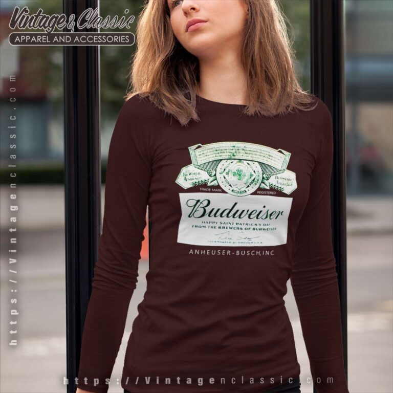 Budweiser Vintage Green Label Long Sleeve Tee Budweiser Vintage Green Label Long Sleeve Tee