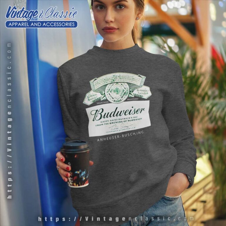 Budweiser Vintage Green Label Sweatshirt Budweiser Vintage Green Label Sweatshirt