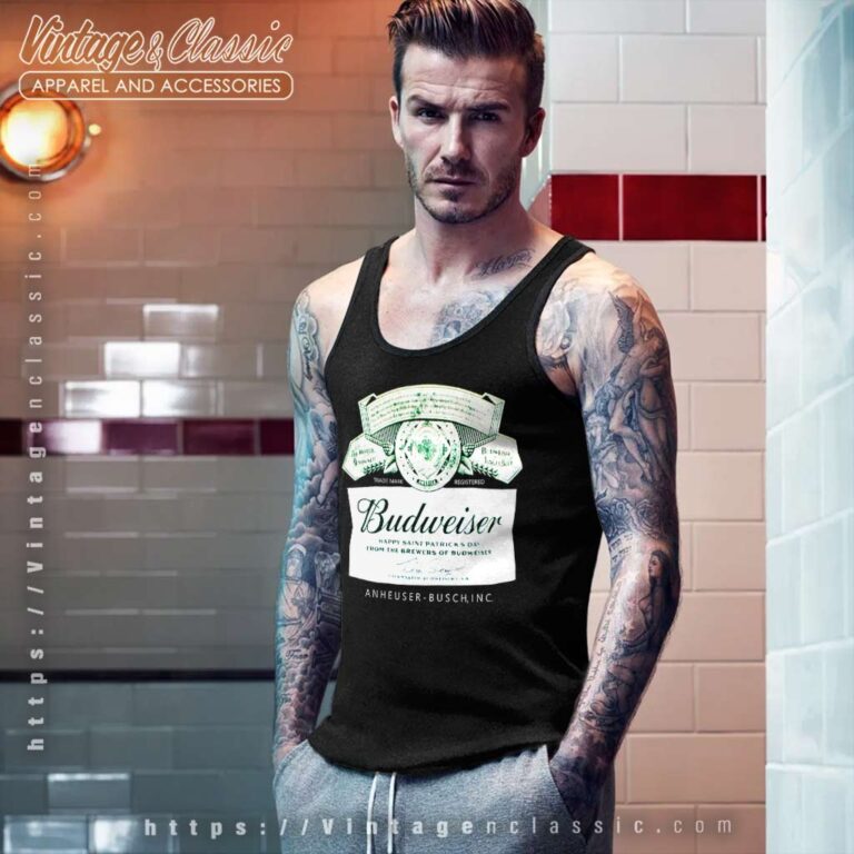 Budweiser Vintage Green Label Tank Top Racerback Budweiser Vintage Green Label Tank Top Racerback
