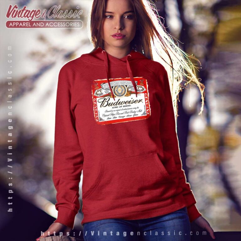 Budweiser Vintage Label Hoodie Budweiser Vintage Label Hoodie