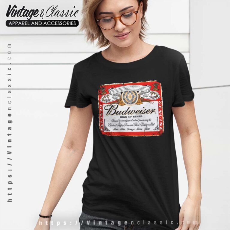 Budweiser Vintage Label Women TShirt Budweiser Vintage Label Women TShirt