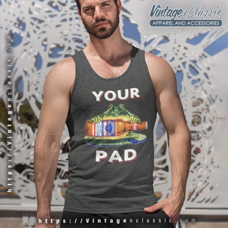 Budweiser Vintage Your Pad Or Mine Tank Top Racerback Budweiser Vintage Your Pad Or Mine Tank Top Racerback