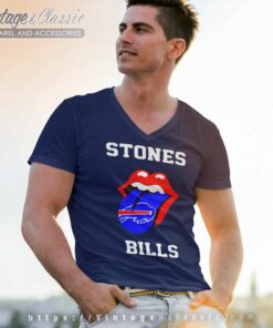 Buffalo Bills Rolling Stones V Neck TShirt