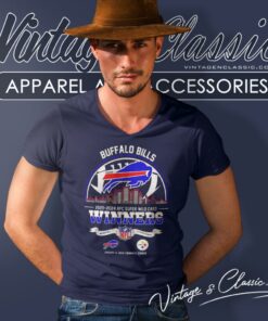 Buffalo Bills 2023 2024 Afc Super Wild Card Winners Skyline Nfl Playoffs Divisional V Neck TShirt