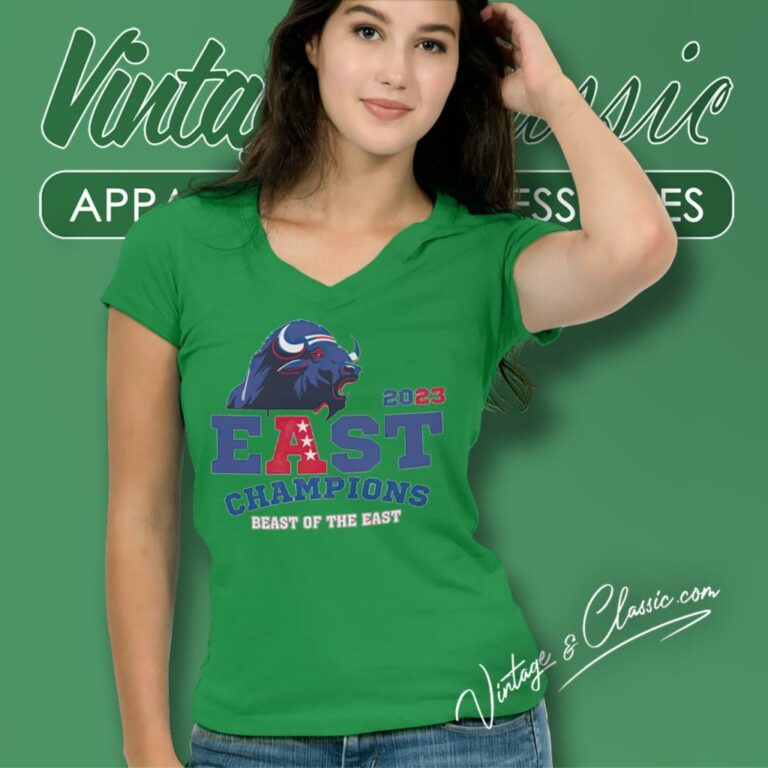 Buffalo Bills 2023 Afc East Champions Beast Of The East V Neck TShirt Buffalo Bills 2023 Afc East Champions Beast Of The East V Neck TShirt