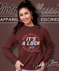 Buffalo Bills 2023 Afc East Division Champions Its A Lock Sweatshirt