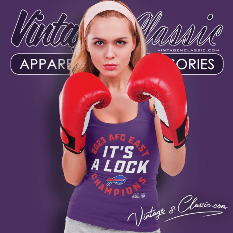 Buffalo Bills 2023 Afc East Division Champions Its A Lock Tank Top Racerback Buffalo Bills 2023 Afc East Division Champions Its A Lock Tank Top Racerback