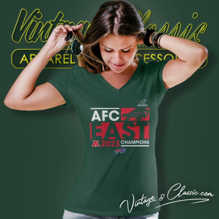 Buffalo Bills 2023 Afc East Division Champions V Neck TShirt Buffalo Bills 2023 Afc East Division Champions V Neck TShirt