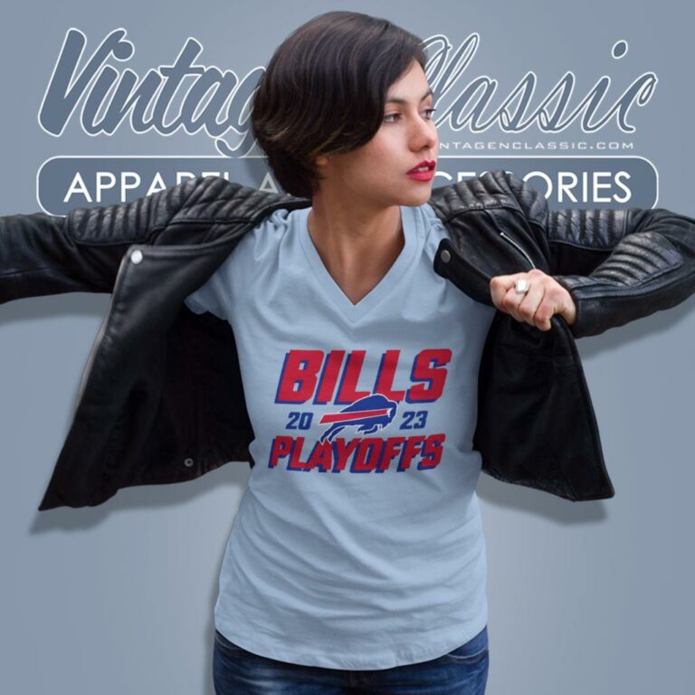 Buffalo Bills 2023 Nfl Playoffs V Neck TShirt Buffalo Bills 2023 Nfl Playoffs V Neck TShirt