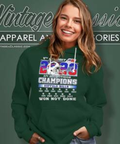 Buffalo Bills 4th Straight 2023 Afc East Division Champions Won Not Done Hoodie