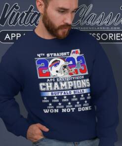 Buffalo Bills 4th Straight 2023 Afc East Division Champions Won Not Done Sweatshirt