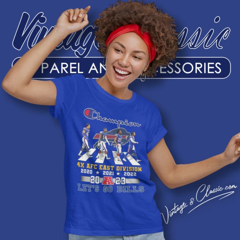 Buffalo Bills 4x Afc East Division 2023 Lets Go Bills Women T Shirt Buffalo Bills 4x Afc East Division 2023 Lets Go Bills Women T Shirt