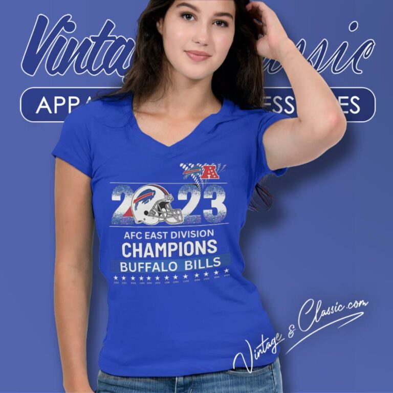Buffalo Bills Afc East Champions Since 1964 2023 V Neck TShirt Buffalo Bills Afc East Champions Since 1964 2023 V Neck TShirt