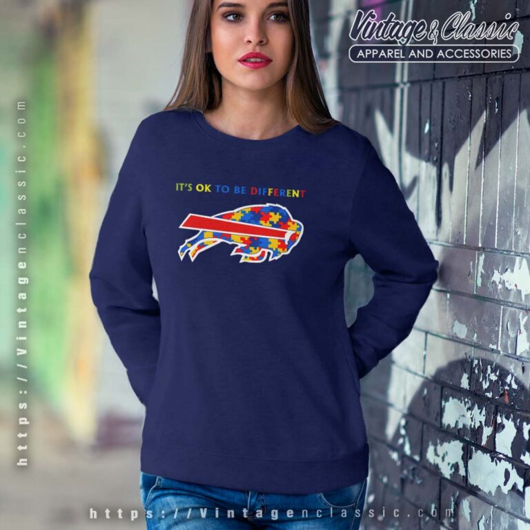 Buffalo Bills Autism Its Ok To Be Different Sweetshirt Buffalo Bills Autism Its Ok To Be Different Sweetshirt