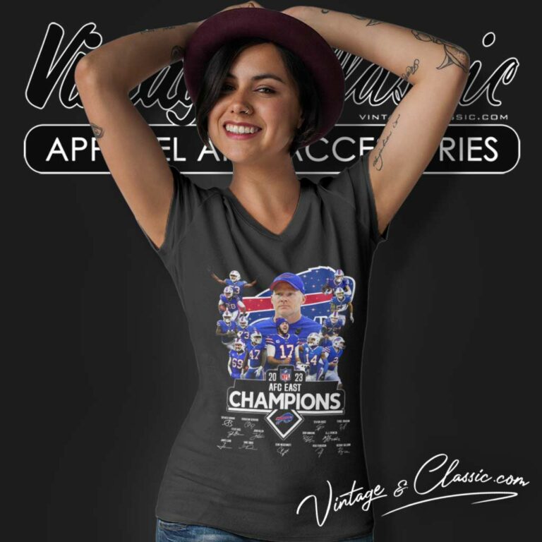 Buffalo Bills Champions Team Signature V Neck TShirt Buffalo Bills Champions Team Signature V Neck TShirt
