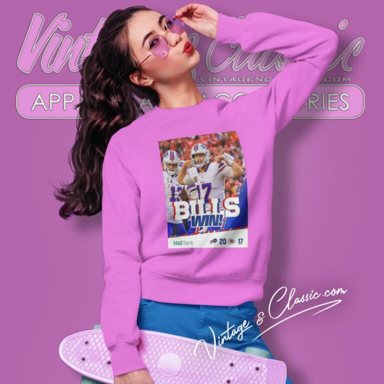 Buffalo Bills Defeat Kansas City Chiefs 20 17 Bills Win Sweatshirt Buffalo Bills Defeat Kansas City Chiefs 20 17 Bills Win Sweatshirt