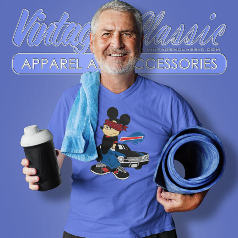 Buffalo Bills Gangster Mickey Mouse V Neck TShirt Buffalo Bills Gangster Mickey Mouse V Neck TShirt