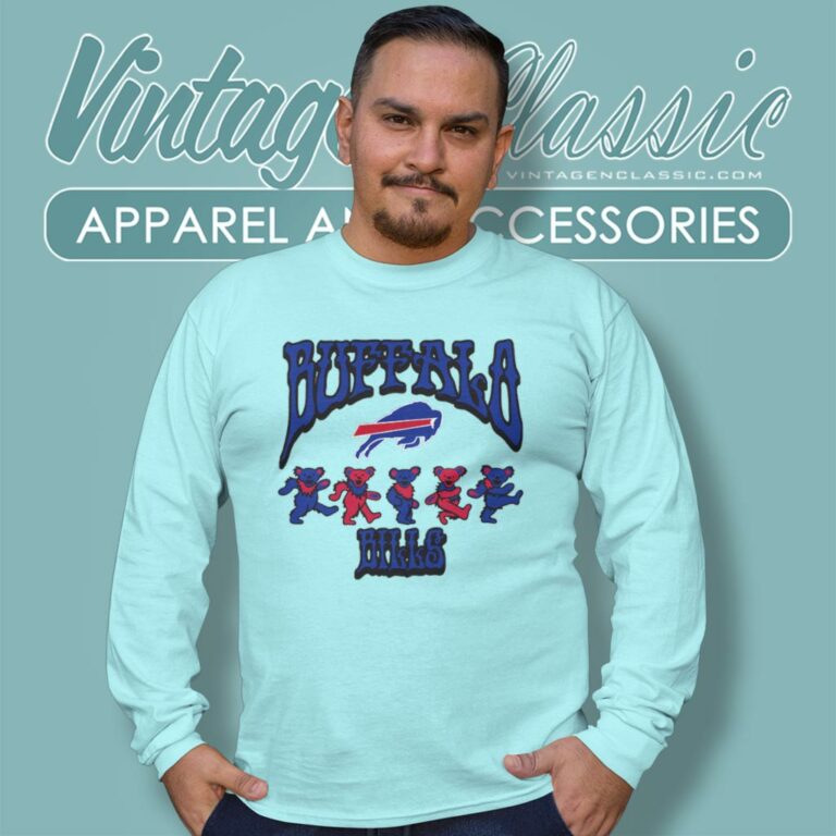 Buffalo Bills Grateful Dead Dancing Bears Long Sleeve Tee Buffalo Bills Grateful Dead Dancing Bears Long Sleeve Tee