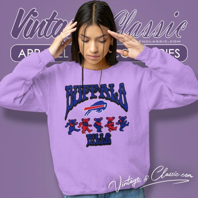 Buffalo Bills Grateful Dead Dancing Bears Sweatshirt Buffalo Bills Grateful Dead Dancing Bears Sweatshirt