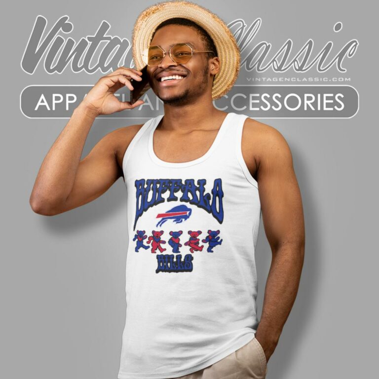 Buffalo Bills Grateful Dead Dancing Bears Tank Top Racerback Buffalo Bills Grateful Dead Dancing Bears Tank Top Racerback