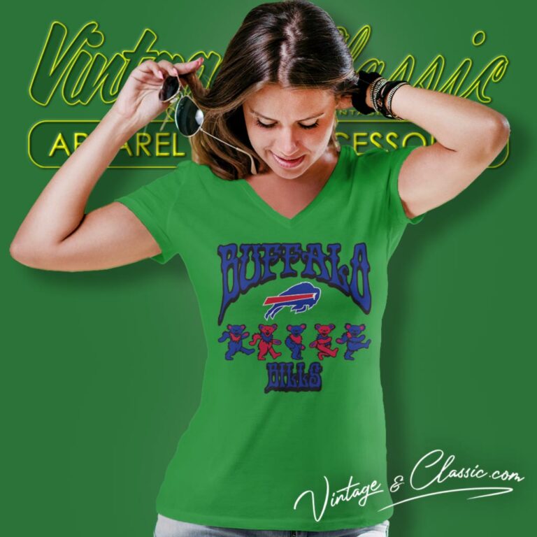 Buffalo Bills Grateful Dead Dancing Bears V Neck TShirt Buffalo Bills Grateful Dead Dancing Bears V Neck TShirt