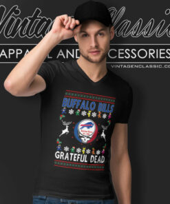 Buffalo Bills Grateful Dead Ugly Christmas V Neck TShirt