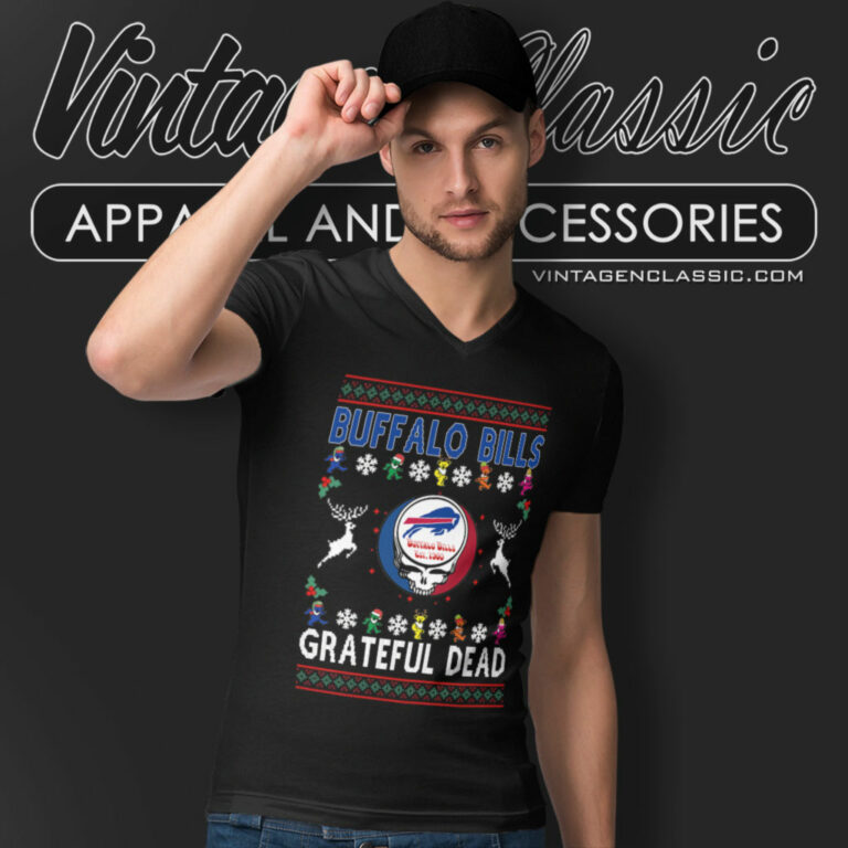 Buffalo Bills Grateful Dead Ugly Christmas V Neck TShirt Buffalo Bills Grateful Dead Ugly Christmas V Neck TShirt