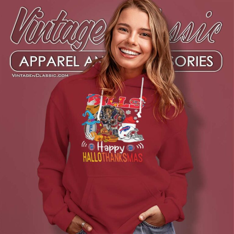 Buffalo Bills Happy Hallothanksmas Hoodie Buffalo Bills Happy Hallothanksmas Hoodie