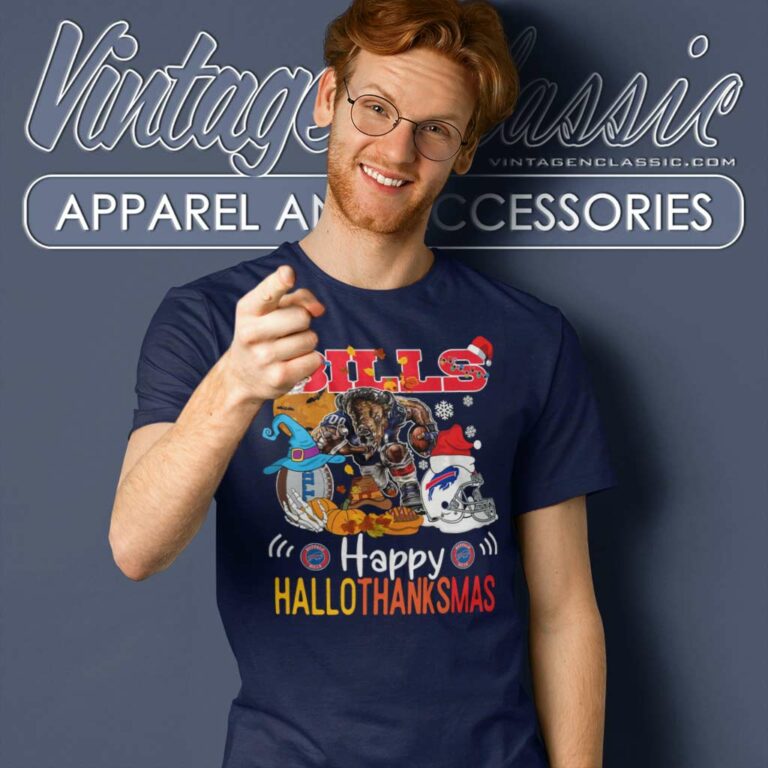 Buffalo Bills Happy Hallothanksmas T Shirt Buffalo Bills Happy Hallothanksmas T Shirt