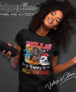 Buffalo Bills Happy Hallothanksmas Women TShirt