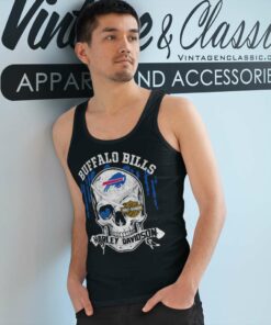 Buffalo Bills Harley Davidson Skull Tank Top Racerback