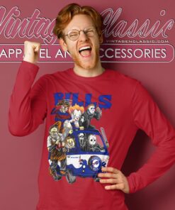 Buffalo Bills Horror Movies Characters Halloween Shirt Long Sleeve Tee
