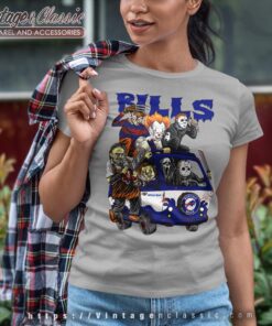 Buffalo Bills Horror Movies Characters Halloween Shirt Women T shirt
