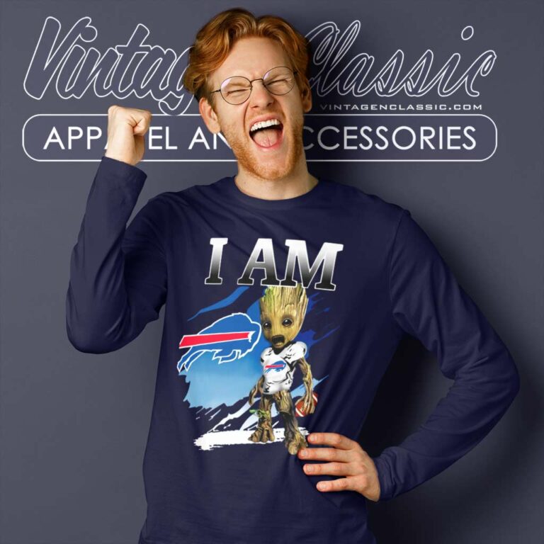 Buffalo Bills I Am Groot Nfl Long Sleeve Tee Buffalo Bills I Am Groot Nfl Long Sleeve Tee