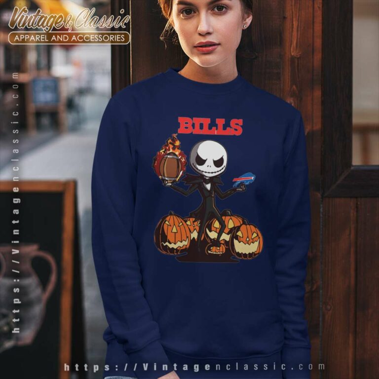 Buffalo Bills Jack Skellington Halloween Sweatshirt Buffalo Bills Jack Skellington Halloween Sweatshirt
