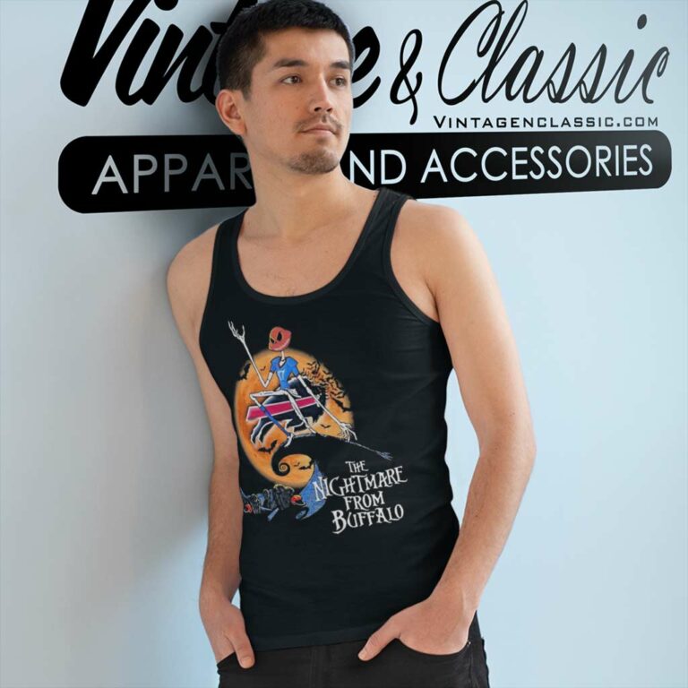 Buffalo Bills Jack Skellington The Nightmare From Buffalo Halloween Tank Top Racerback Buffalo Bills Jack Skellington The Nightmare From Buffalo Halloween Tank Top Racerback