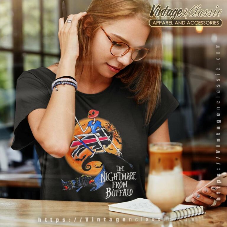 Buffalo Bills Jack Skellington The Nightmare From Buffalo Halloween Women TShirt Buffalo Bills Jack Skellington The Nightmare From Buffalo Halloween Women TShirt