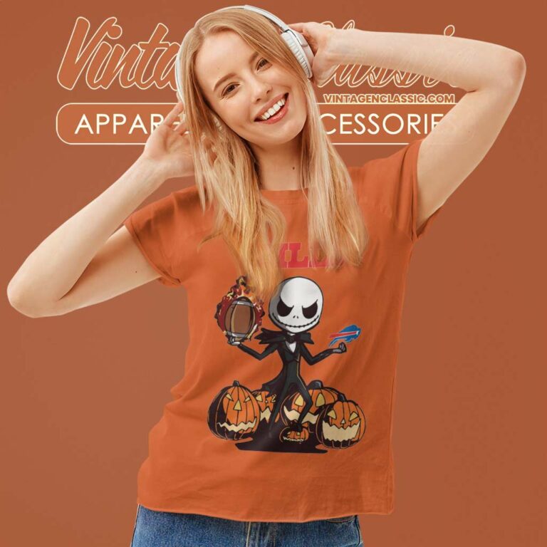 Buffalo Bills Jack Skellington Halloween Women TShirt Buffalo Bills Jack Skellington Halloween Women TShirt
