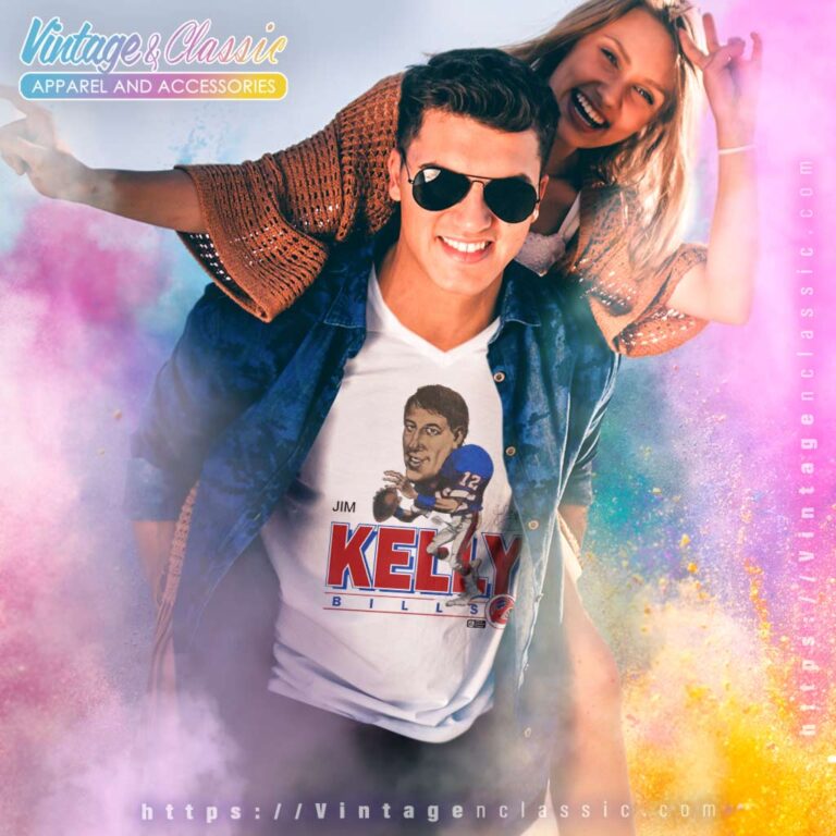 Buffalo Bills Jim Kelly Caricature V Neck TShirt Buffalo Bills Jim Kelly Caricature V Neck TShirt