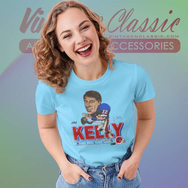 Buffalo Bills Jim Kelly Caricature Women TShirt Buffalo Bills Jim Kelly Caricature Women TShirt