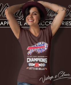 Buffalo Bills Logo Players 2023 Afc East Division Champions Lets Go Bills V Neck TShirt