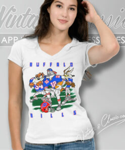 Buffalo Bills Looney Tunes Vintage V Neck TShirt