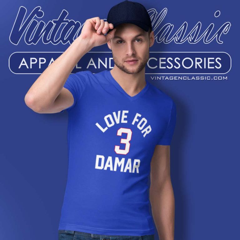 Buffalo Bills Love For 3 Damar V Neck TShirt Buffalo Bills Love For 3 Damar V Neck TShirt