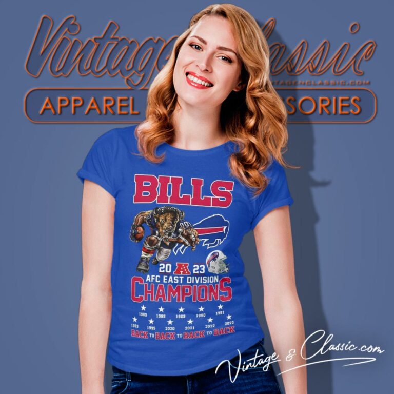 Buffalo Bills Mascot 2023 Afc East Division Champions Back 3 Back Women T Shirt Buffalo Bills Mascot 2023 Afc East Division Champions Back 3 Back Women T Shirt