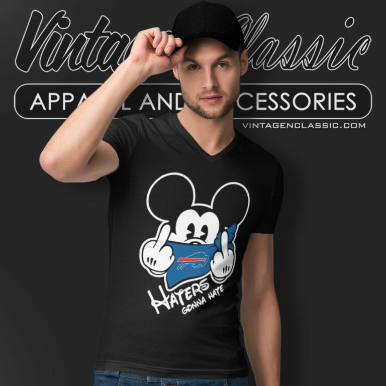 Buffalo Bills Mickey Haters Gonna Hate V Neck TShirt Buffalo Bills Mickey Haters Gonna Hate V Neck TShirt